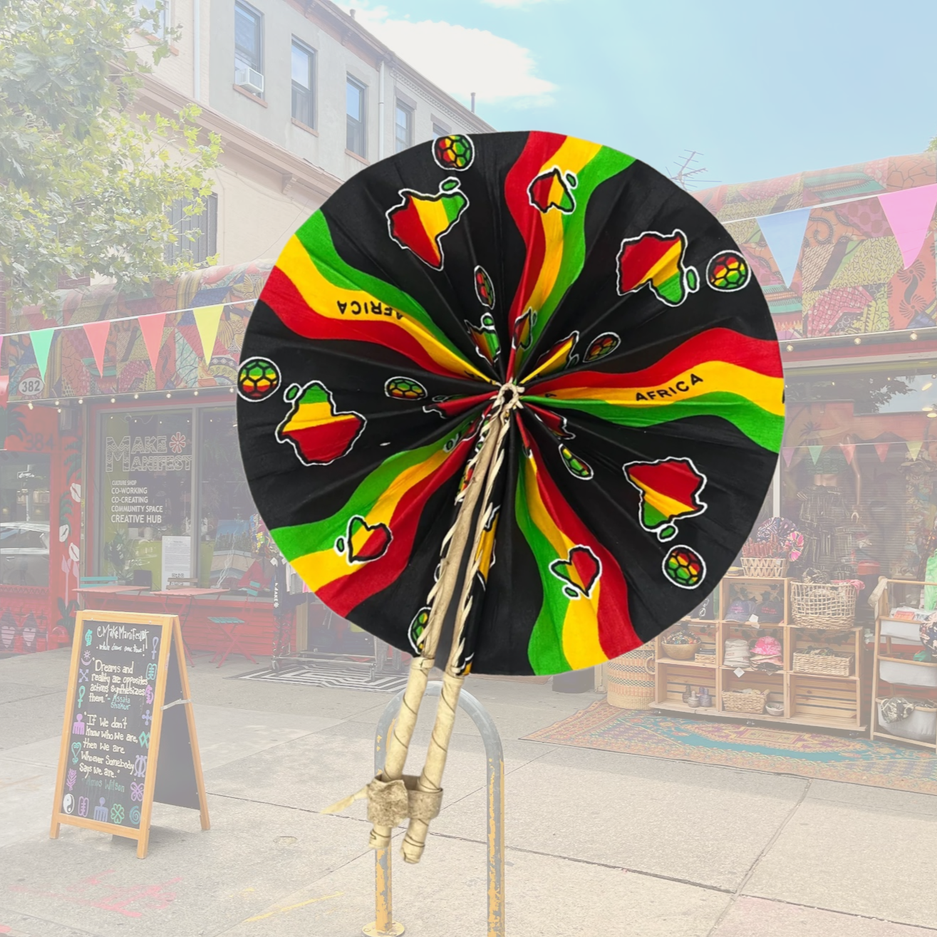 Africa Unite Folding Fan